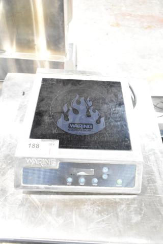 Waring WIH400 Countertop Single Burner Induction Range, 120V, 1 Phase, with control buttons; used condition.