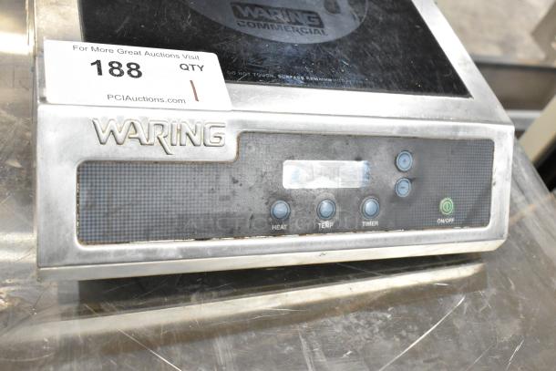 Waring WIH400 Countertop Single Burner Induction Range, 120V, 1 Phase. Features heat, temp, timer controls, in used condition.
