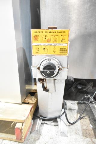 Mahlkonig K32S10 Commercial Coffee Grinder, 115V, 1 Phase, multiple grind settings, countertop model, visible wear.