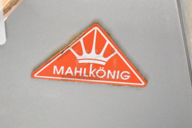 Mahlkonig K32S10 Commercial Coffee Grinder, 115V, 1 Phase, red Mahlkonig logo on metal surface.