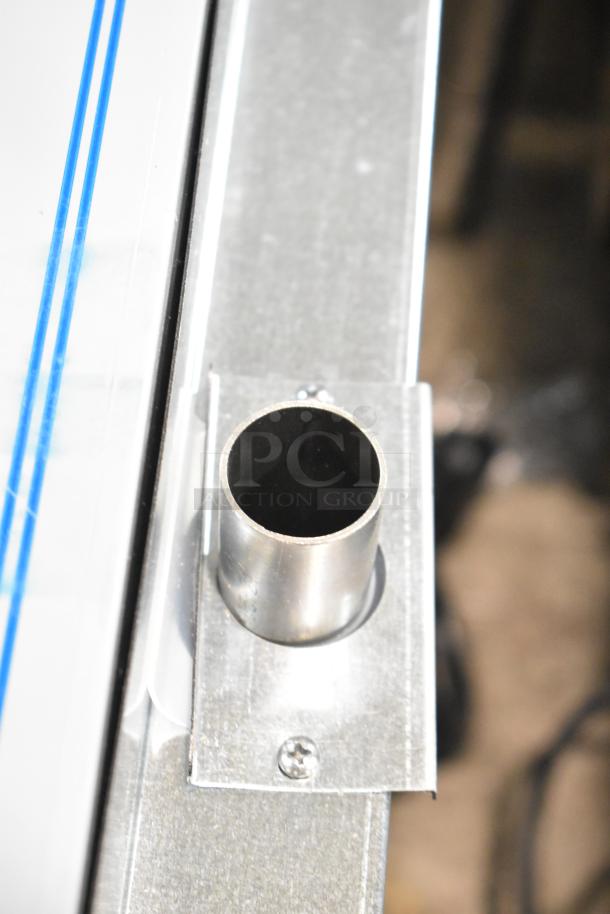 Cooking Performance Group 351COFT4M electric convection oven detail, shows metal components and moisture injection system.