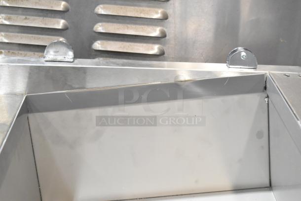 BRAND NEW KoolMore KM-RPPS-SCDC-59 Commercial Refrigerated Rail, 115 Volts, scratches visible, stainless steel finish.