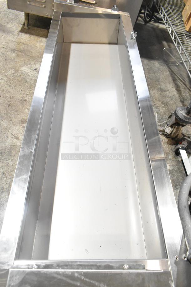 Brand new KoolMore KM-RPPS-SCDC-59 refrigerated rail, stainless steel, scratch and dent, 115V, 1 phase, commercial use.