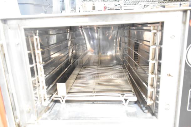 Groen HY-3E HyPer Steam electric steam cabinet, single deck, 240V, 3 phase, stainless steel interior, in used condition.