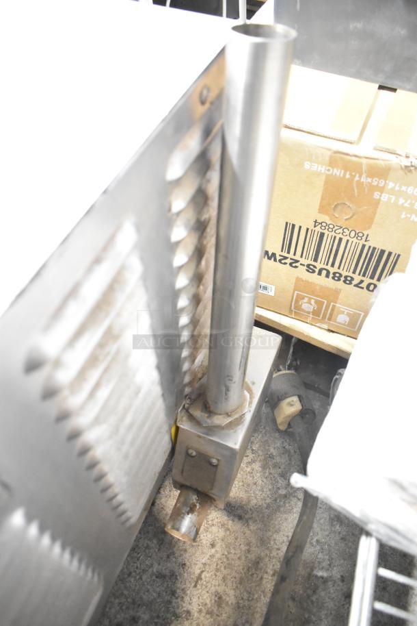 Groen HY-3E HyPer Steam Cabinet, single deck, 240V, 3-phase, commercial electric, visible piping and adjacent box.