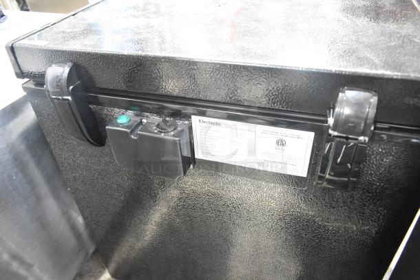 Electactic BD-50 Chest Freezer, 115V, black finish, visible control panel, energy rating label, excellent condition.
