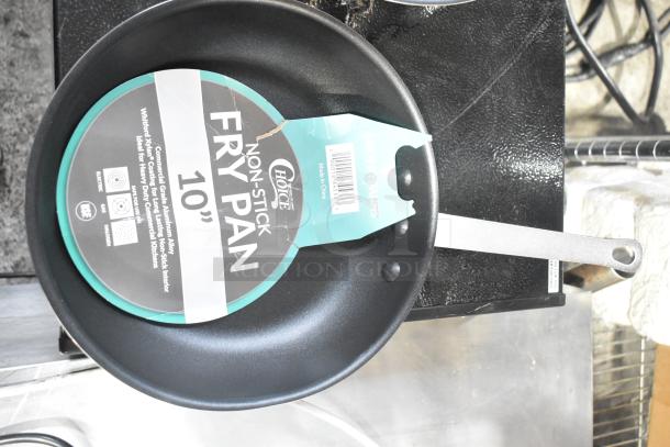 Choice 10" Aluminum Non-Stick Fry Pan, new with tag, scratch and dent condition, commercial grade, model 401FRYPANS.