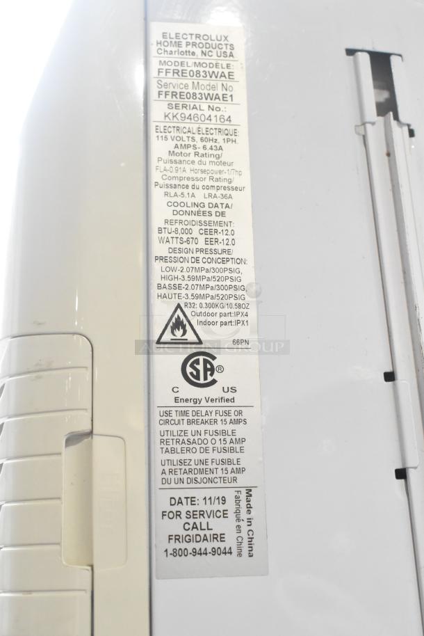 Two window mount AC units by LG and Frigidaire, model FFRE083WAE, good condition, energy verified, 8,000 BTU each.