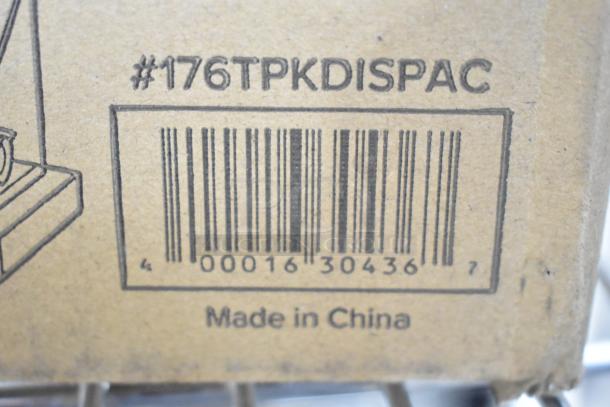 Barcode and product number #176TPKDISPAC on cardboard box, labeled "Made in China."