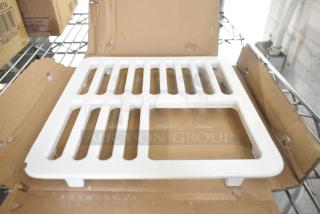 BRAND NEW Zurn Elkay JP2376-T cast iron enameled grate for FD2376 floor sinks; slight scratch and dent, in box.