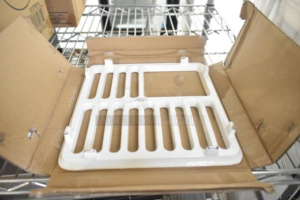 BRAND NEW SCRATCH AND DENT Zurn Elkay JP2376-T cast iron enameled 3/4 grate for FD2376 floor sinks, in packaging.