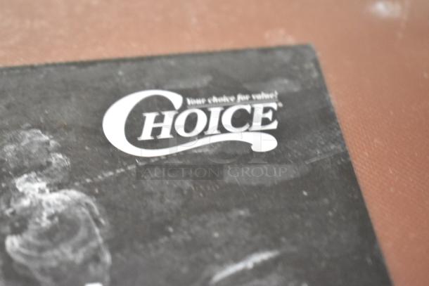 12 Choice cutting boards, brand new, scratch and dent. Includes sizes 20"x15" and 24"x18". Logo visible.