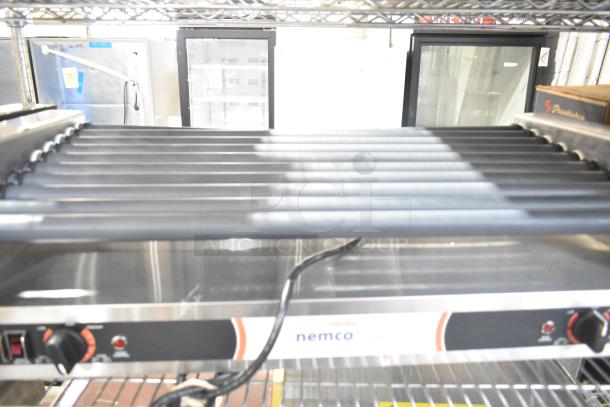 Nemco 8045SXW-SLT hot dog roller grill, 45-capacity, GripsIt non-stick, 120V, 1 phase, brand new, slight scratches.