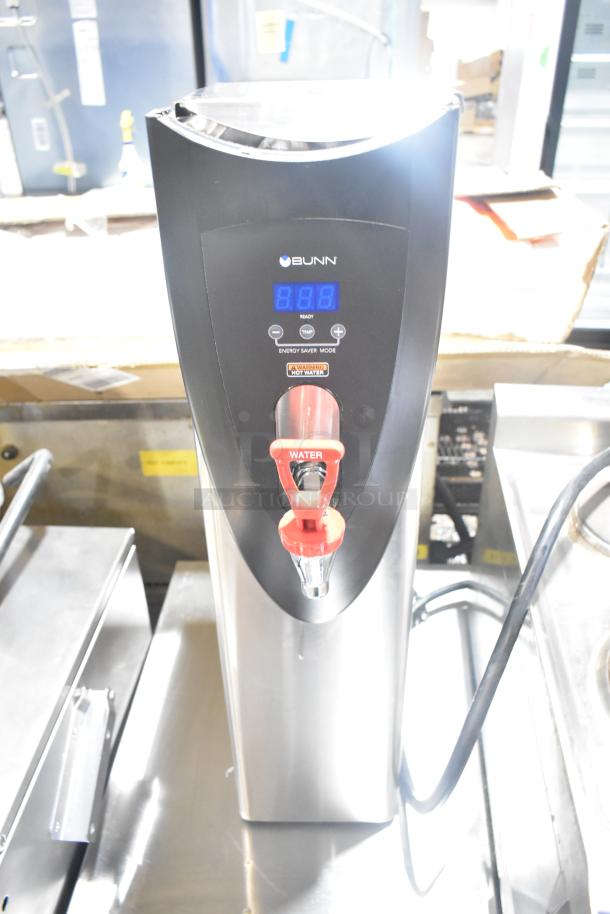BRAND NEW Bunn H5X Commercial Hot Water Dispenser, 208V, 1 Phase, stainless steel, minor scratches, digital control panel.