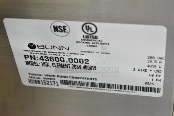 BRAND NEW 2025 Bunn H5X Commercial Hot Water Dispenser, 208V, 1 Phase. Minor scratches, NSF and UL listed.