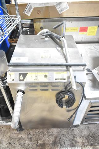 Vito XM 137 lb. mobile fryer oil filter system with commercial casters, model Vito XM. Includes 100-120 volts, 1 phase.