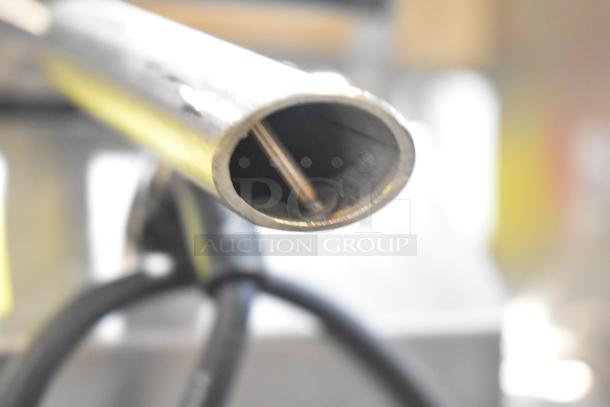 Vito XM Fryfilter oil intake valve, stainless steel, part of mobile fryer oil filter system. 100-120V, 1 Phase.