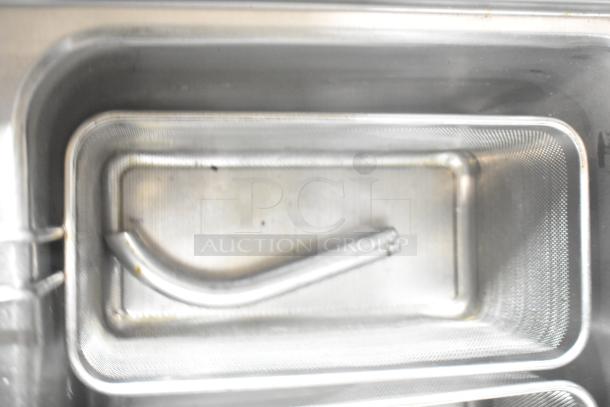 2022 Lotus CPT-66ET Commercial Electric Deep Fat Fryer, stainless steel interior, includes fry baskets. Condition: gently used.