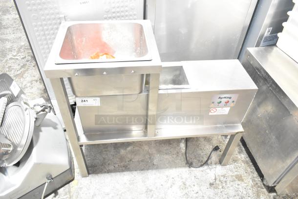 AyrKing BBS-U commercial floor breader/blender/sifter table, stainless steel, model BBS-U, 115/230V, 1 phase, auction tag 241.