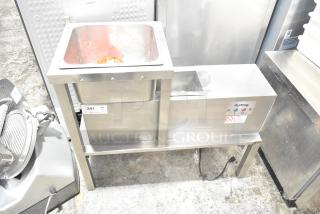 AyrKing BBS-U commercial floor breader/blender/sifter table, stainless steel, model BBS-U, 115/230V, 1 phase, auction tag 241.