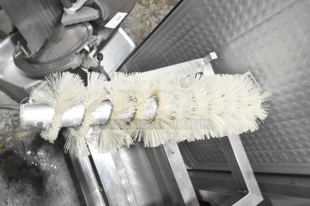 AyrKing BBS-U floor style breader/blender/sifter table, commercial-grade, includes durable bristle brush, 115/230V, 1 phase.