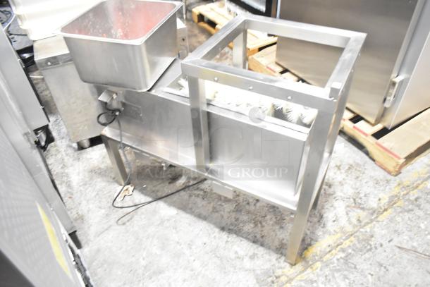 AyrKing BBS-U Commercial Breader/Blender/Sifter Table, stainless steel, floor style, 115/230V, 1 Phase, used condition.