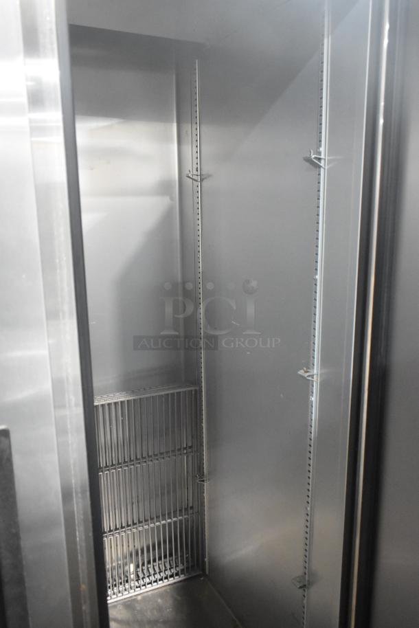 2018 True T-35-HC Commercial Cooler, 2-door interior, empty shelves, stainless steel, commercial casters, 115V, 1 phase.
