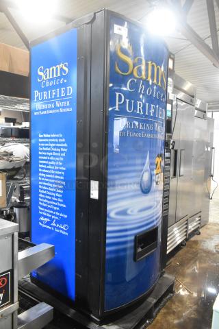 Royal RVCDE-768-10 vending machine, black and blue with Sam's Choice branding, 115V, 1 phase, commercial use.
