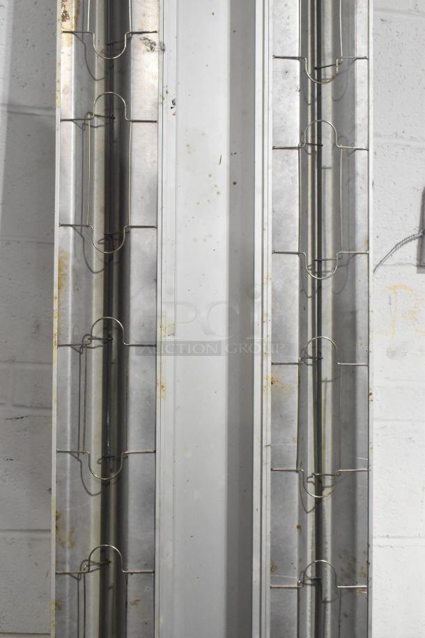 Hatco GRAH-96D commercial heat strip warmer, 208 volts, 1 phase. Features visible wear, ideal for restaurant use.