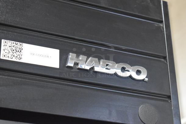 2019 Habco SE18 Commercial Cooler, single door, 115V, 1 phase, logo and RX Cooler 1 label visible.