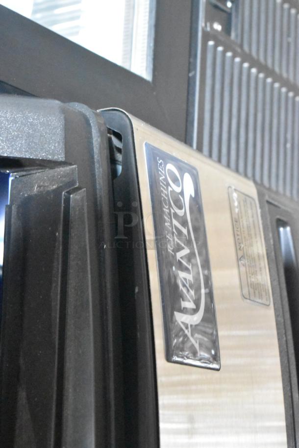 Brand new Avantco 194UCF280A undercounter ice machine, 299 lb capacity, 115V, 1 phase, visible logo and markings.