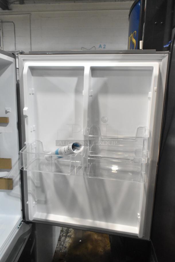 Reach In Cooler with Freezer Drawer, 115V, 1 Phase. Features transparent shelving and a clean interior.