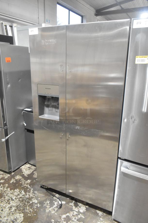 2025 Frigidaire FRSS2628ASN reach-in cooler with freezer, ice/water dispenser, stainless steel, 115V, 1 Phase.