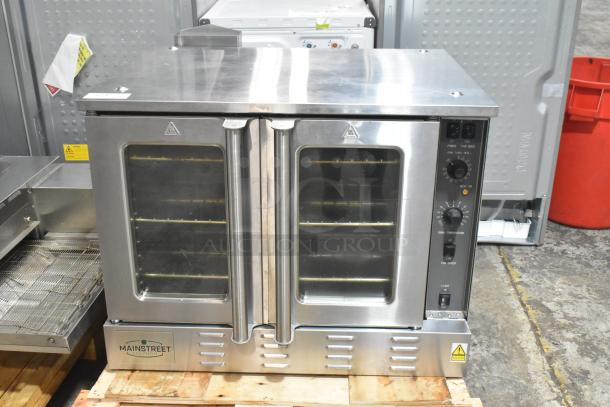 BRAND NEW 2025 MainStreet Equipment CG1-N single deck convection oven, natural gas, 54,000 BTU, view-through doors.