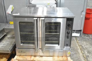 BRAND NEW 2025 MainStreet Equipment CG1-N single deck convection oven, natural gas, 54,000 BTU, view-through doors.