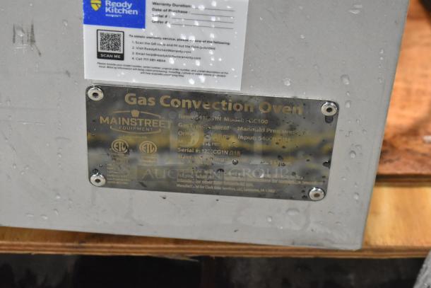 MainStreet CG1-N Natural Gas Convection Oven, serial 1225CG1N.018, 54,000 BTU, new with minor scratches.
