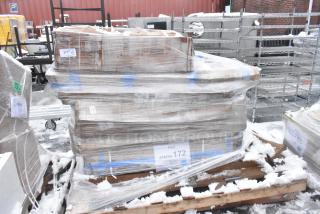 Wrapped pallet with 9 new scratch and dent items, including squeegee and strip warmer. Pallet marked "POI JAN26-172 876."