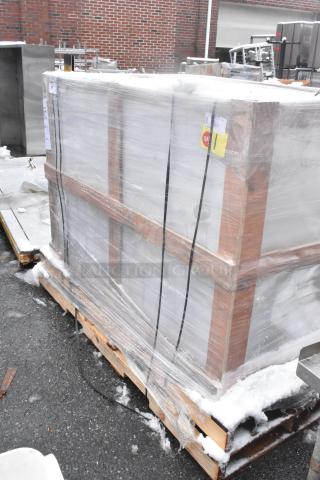 Regency 600TBV3060RF 30"x60" stainless steel beverage table, new with scratch and dent, right sink, 6" gooseneck spout, wrapped.