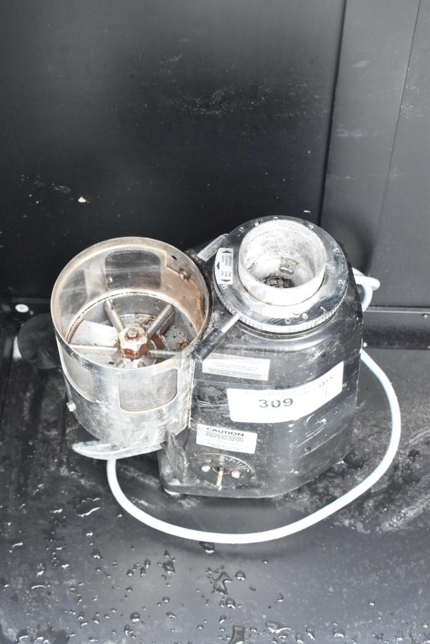 Mazzer Luigi Mini Timer espresso bean grinder base, Model Mini Timer, 120 Volts, used condition with visible wear.