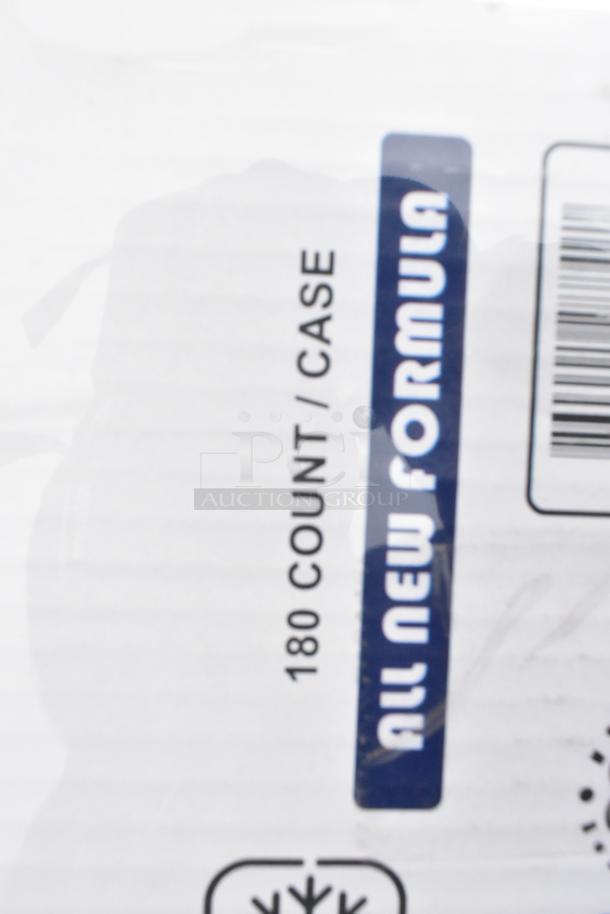 Box labeled "180 Count/Case" with "All New Formula." Ideal for bulk purchase of scratch and dent takeout containers.