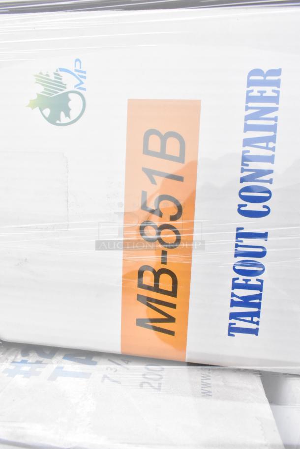 27 brand new scratch and dent takeout containers, including Singer 10329149 #2 and MB-851B, with visible packaging labels.