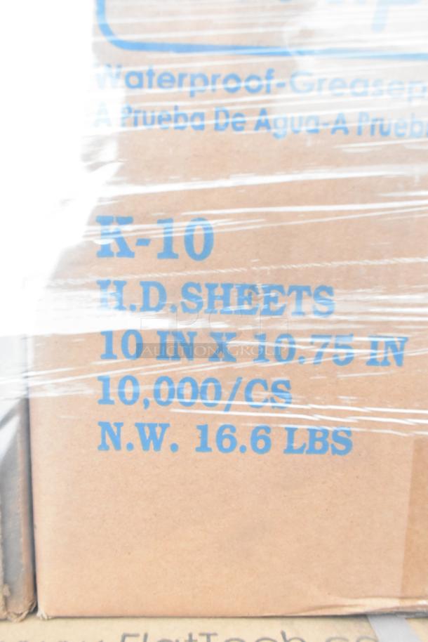 37 new boxes of Chinet trays and plates; Chinet 20815 food trays, 22515 Vines plates; K-10 HD sheets marking visible.