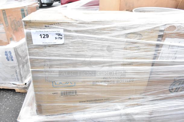 19 new scratch and dent items, incl. Sabert clamshell, Allied inset cover, and metal pans. Wrapped pallet with auction label.