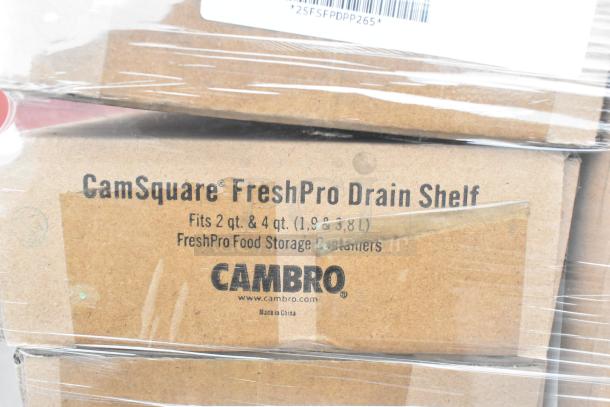 Cambro CamSquare FreshPro Drain Shelf box, fits 2 qt & 4 qt containers, new condition, visible in auction pallet.