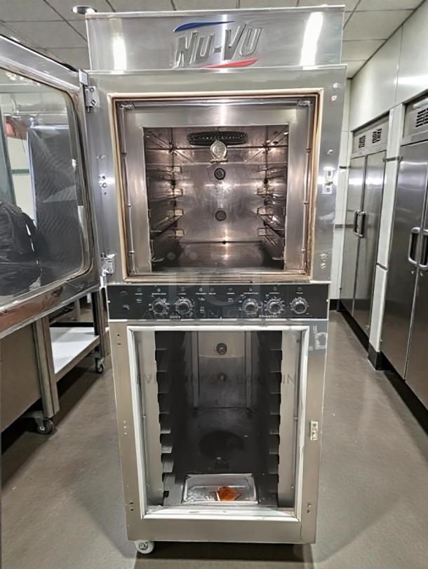 Nu-Vu OP-4/8M convection oven & proofer combo, stainless steel, excellent condition, fully tested, 208V, single phase.