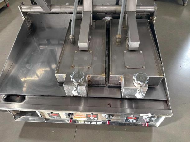 Keating Miraclean® 36" gas griddle, exceptional condition, stainless steel, UL & NSF listed, fully operational controls visible.