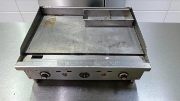 Vulcan commercial gas countertop griddle, heavy-duty flat top, model VUL-L-GRD-0548, fully operational, minor wear.