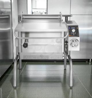 Groen BP-30G commercial gas tilting braising pan, 30-gallon, 120V, fully tested, operational, stainless steel, front controls.