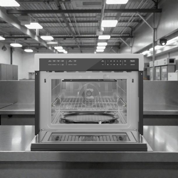 Brand new KoolMore KM-CWO24-SS 24" stainless steel convection oven with microwave, pristine condition in original box.