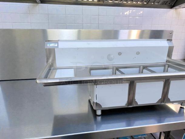 Brand new KoolMore SC121610-16L3 stainless steel prep table, NSF certified, unused, featuring cold food well stand.